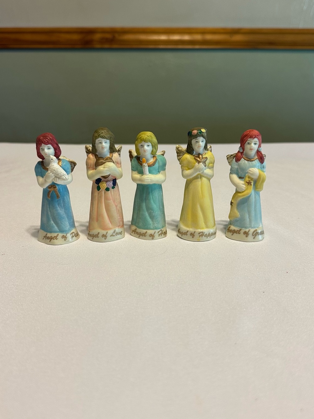 Vintage Porcelain / ceramic  Angel bells set or 5